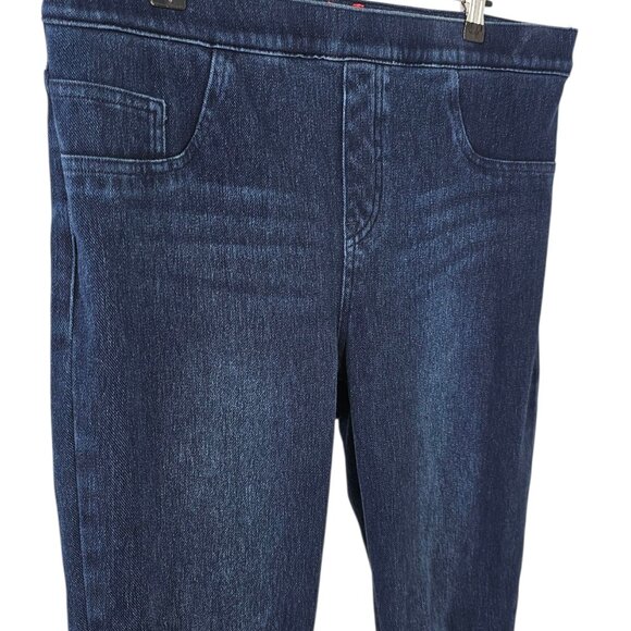 SPANX Jeanish Ankle Leggings, Denim Look, Stretch, Blue, Pull On, Size XL - Picture 2 of 8